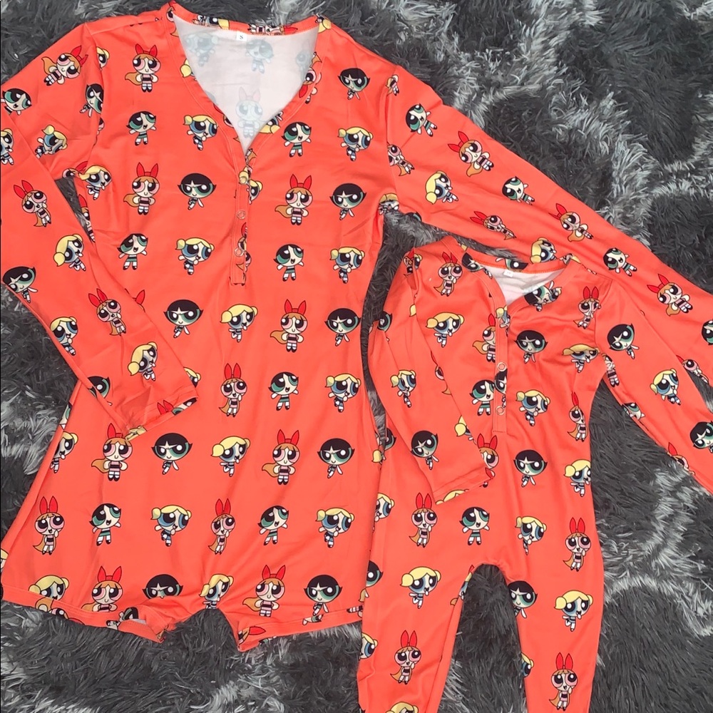 Mommy and me matching onesie pajama sets